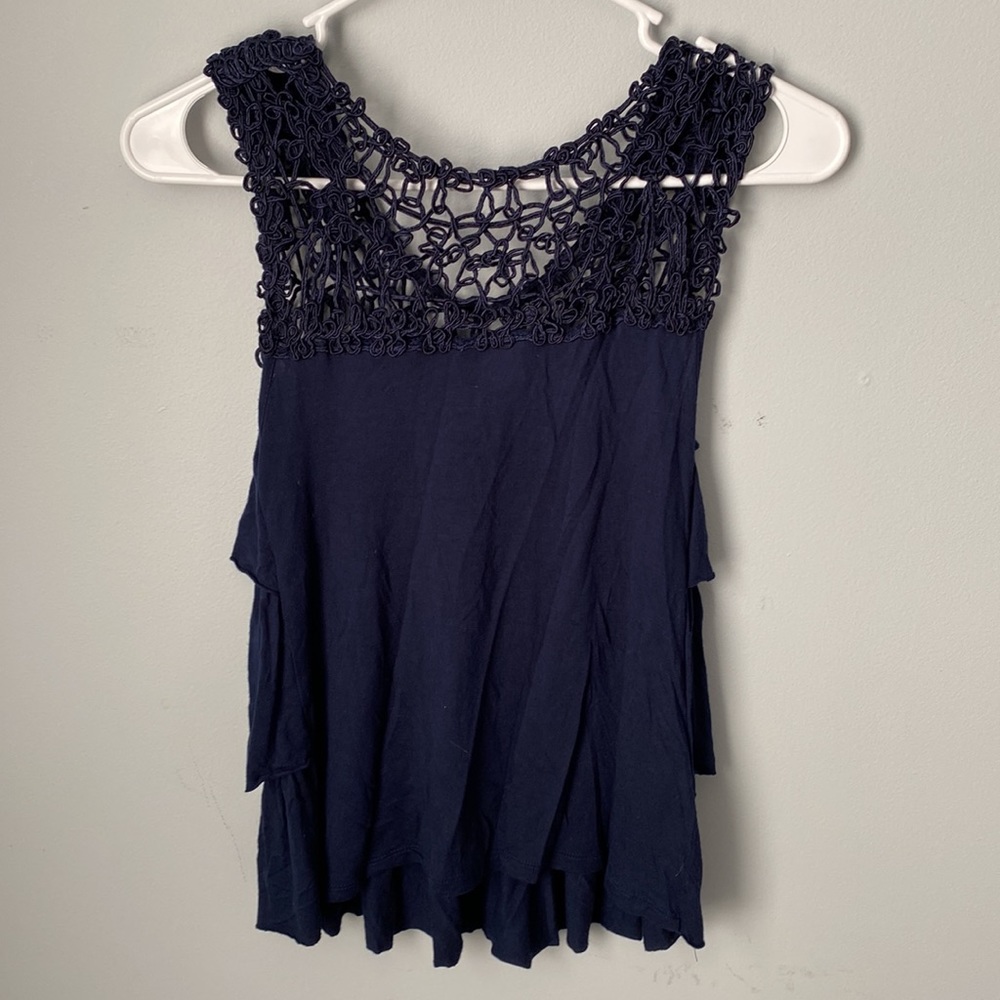 Blue Ruffle Top - Picture 2 of 4